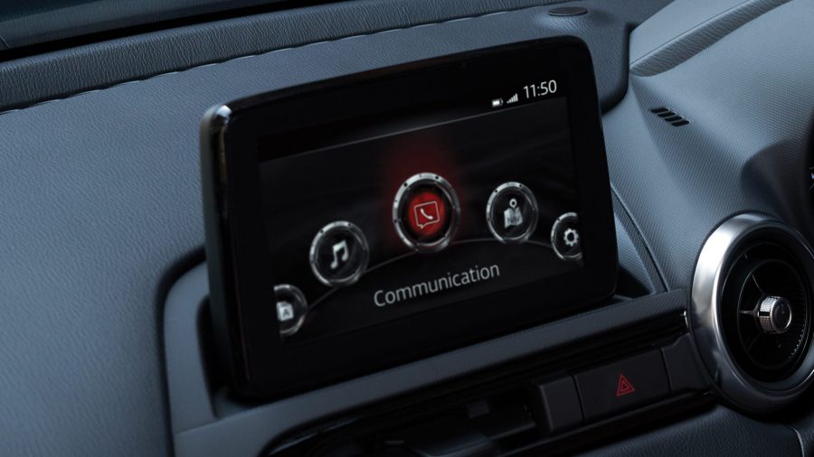 The Mazda Connect system features a 7-inch full-color touch screen display.